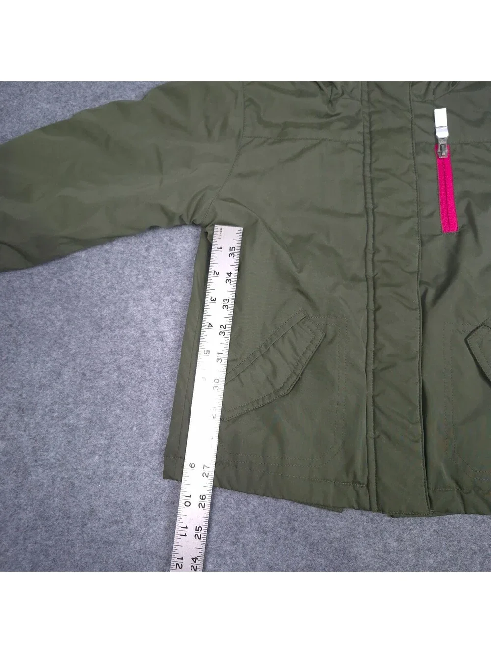 Wonder Nation Toddler Jacket 4T Khaki Green Pink Warm Cozy Lined